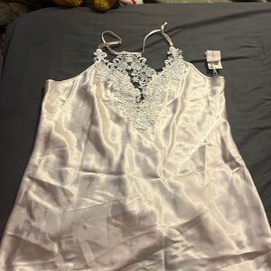 Silk Pink Bridal Lingerie Set - Night Gown & Robe